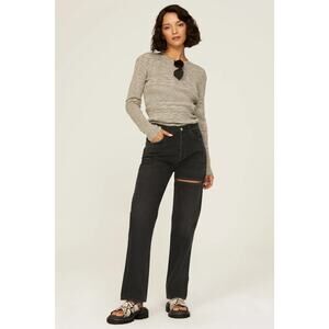 Agolde Lana Slice Straight Leg Jeans in Washed Black Size 26
